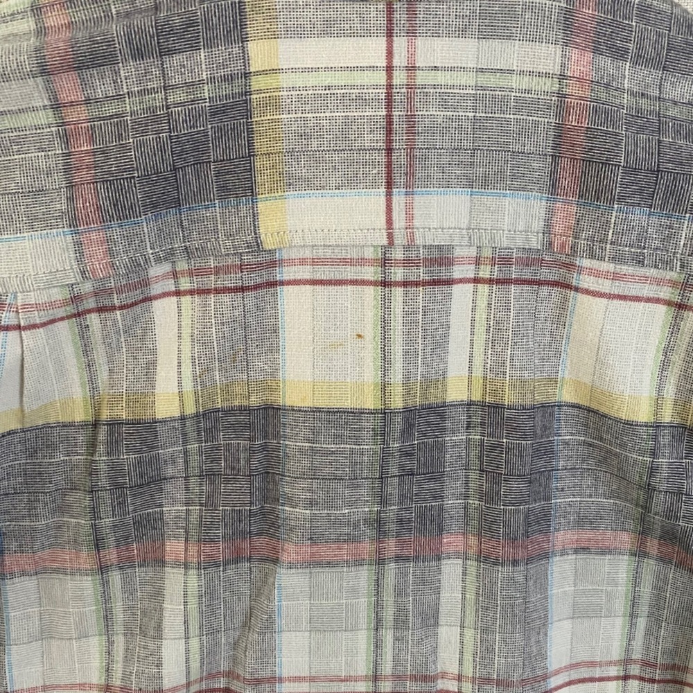 Tommy‎ Bahama Relax Mens L Plaid Cotton Slub Long Sleeve Button Up Shirt TR39534 - Picture 9 of 10